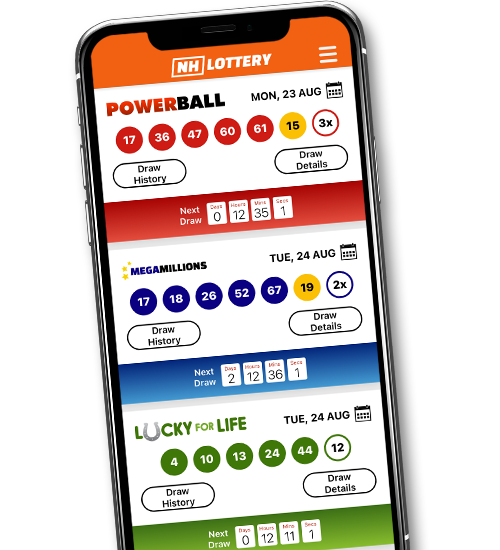 Screenshot of the New Hampshire Lotto Results App home screen